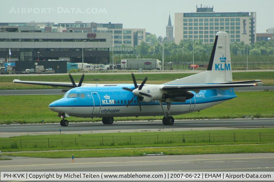 PH-KVK, 1991 Fokker 50 C/N 20219, KLM Cityhopper