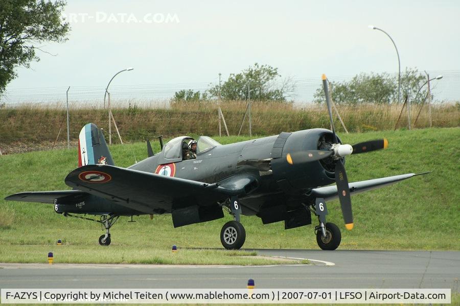 F-AZYS, Vought F4U-5N Corsair C/N Not found (Bu124541), At the Nancy Air Show