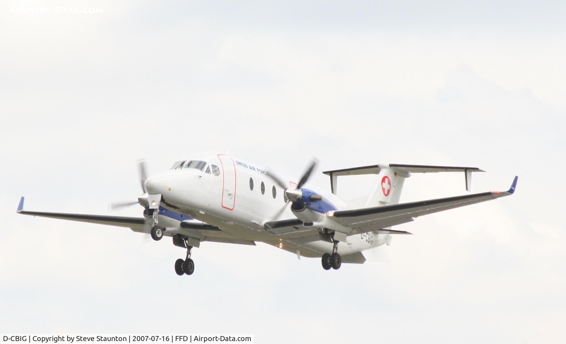 D-CBIG, 1997 Beech 1900D C/N UE-288, Royal International Air Tattoo 2007 (Note Swiss Air Force Markings)