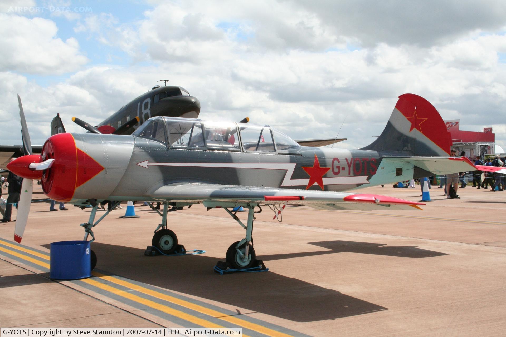 G-YOTS, 1990 Bacau Yak-52 C/N 9010308, Royal International Air Tattoo 2007