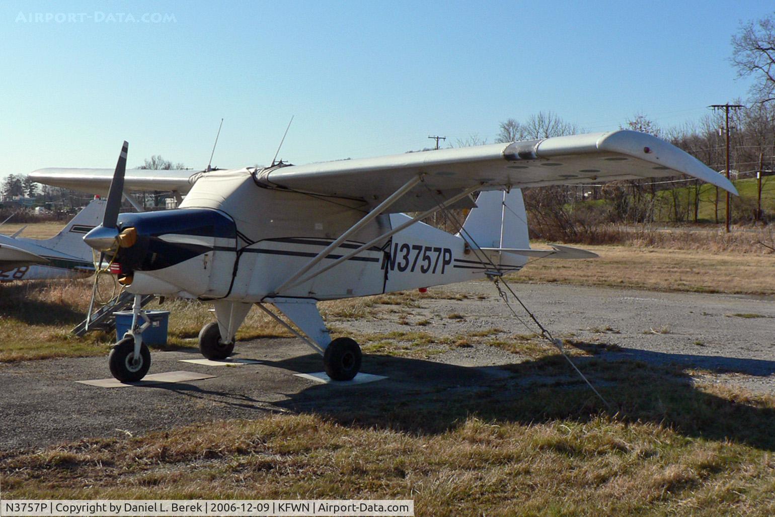 N3757P, 1955 Piper PA-22-150 C/N 22-3478, A 1955-vintage Tri-Pacer shivers on a cold December evening.