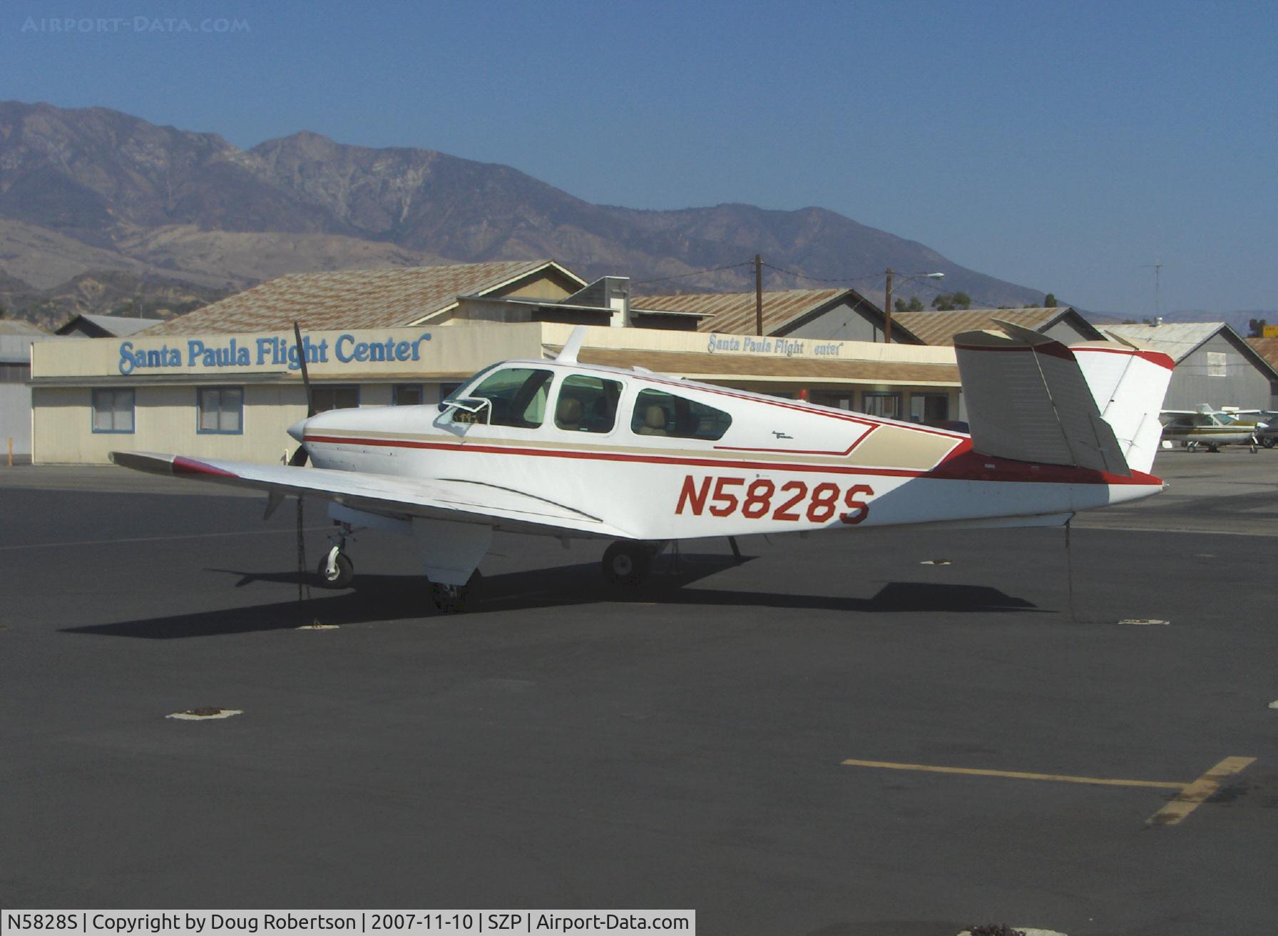 N5828S, 1964 Beech S35 Bonanza C/N D-7727, 1964 Beech S35 BONANZA, Continental IO-520-B 285 Hp