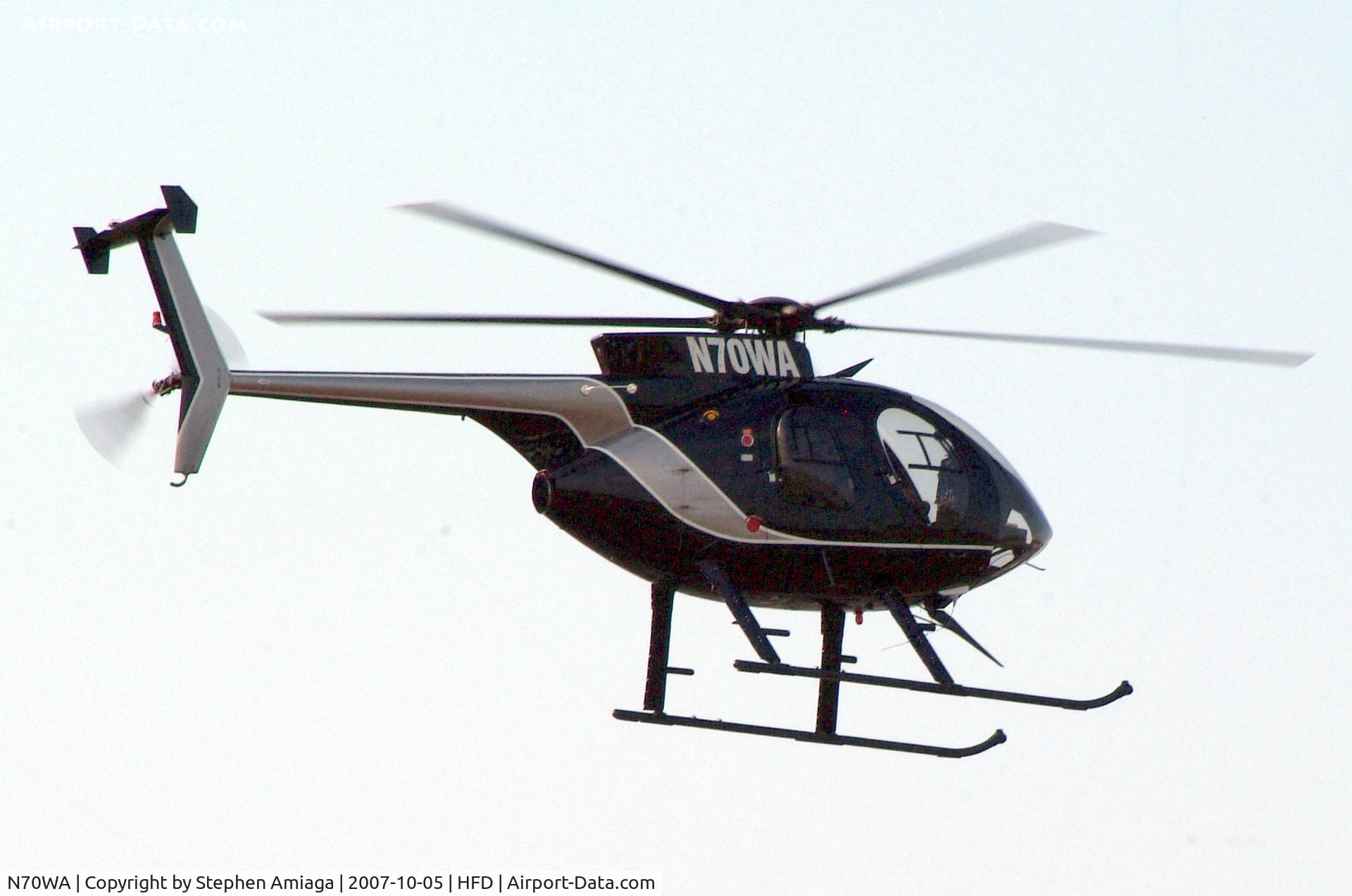 N70WA, 1976 Hughes 369D C/N 1160029D, At the AOPA Expo...