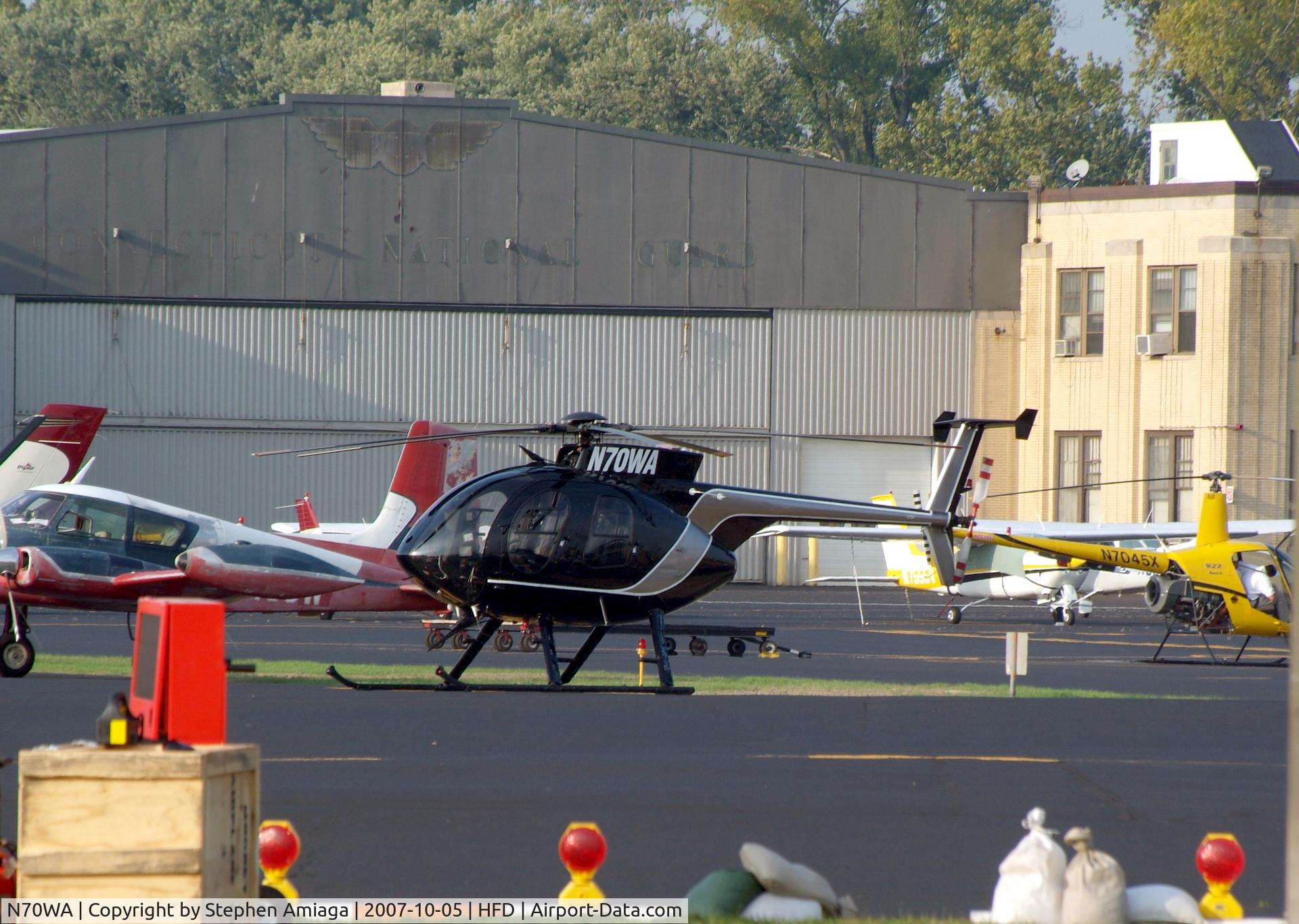 N70WA, 1976 Hughes 369D C/N 1160029D, At the AOPA Expo...