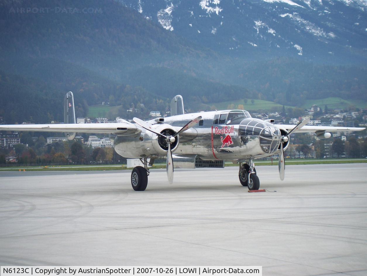 N6123C, 1945 North American B-25J-30-NC Mitchell Mitchell C/N 108-47647, Airport DayÂ´s in Innsbruck