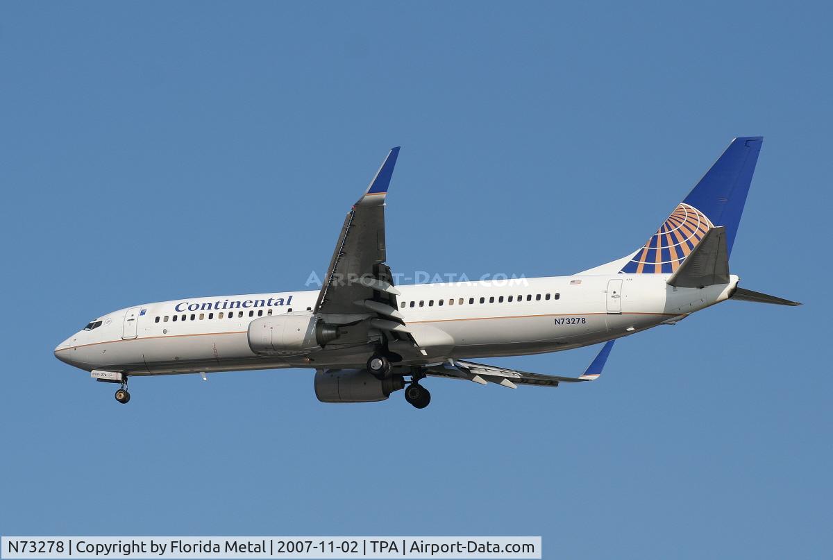 N73278, 2003 Boeing 737-824 C/N 31596, Continental