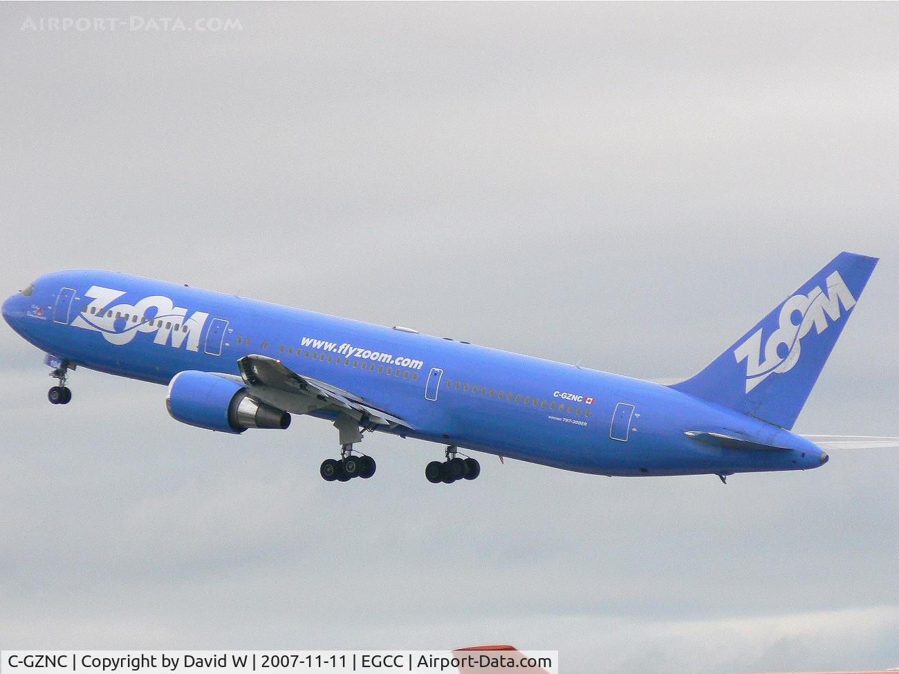 C-GZNC, 1995 Boeing 767-306/ER C/N 26263, Lifting off at Manchester