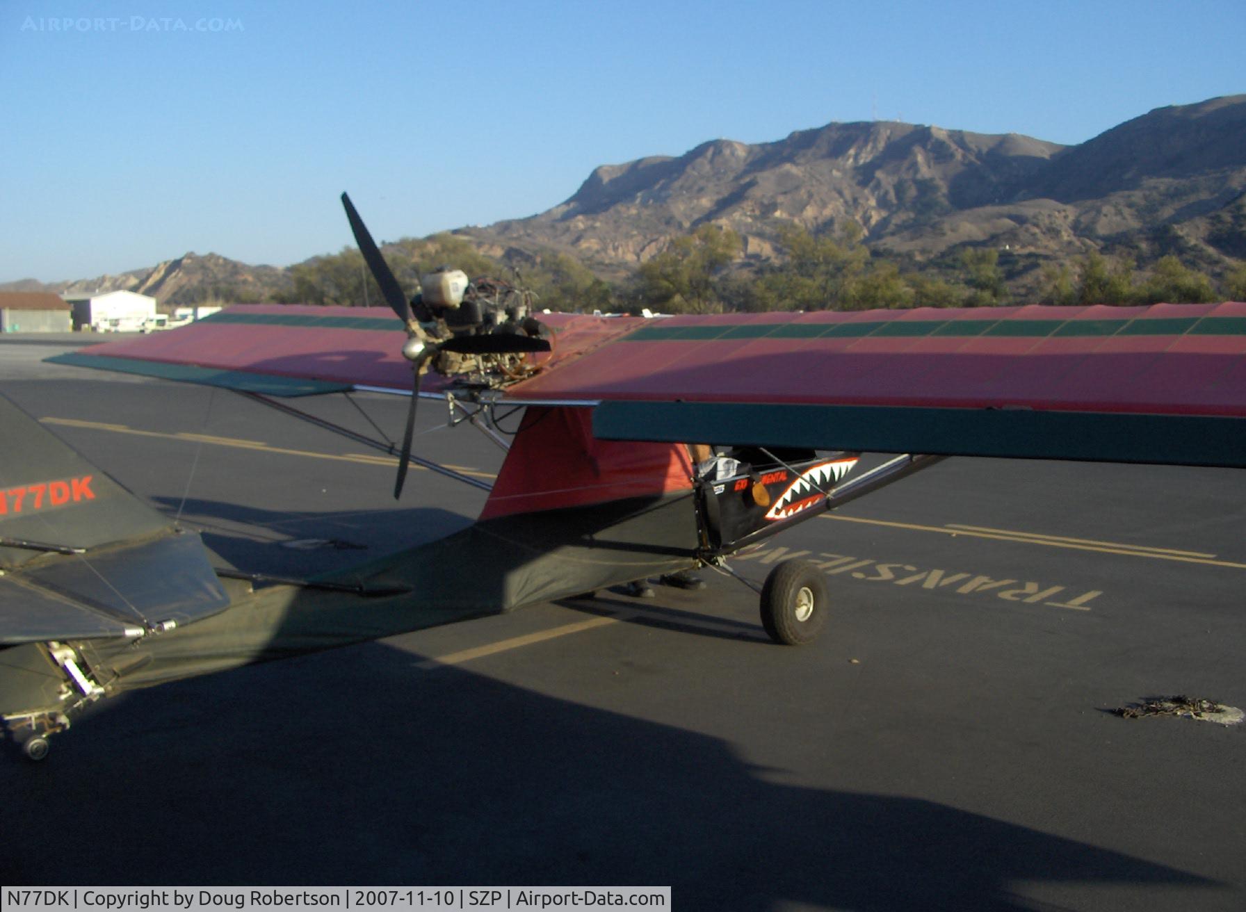 N77DK, 2004 Advanced Aviation Carrera C/N 001, Advanced Aviation CARRERA Ultralight, Rotax 503 2 cylinder 2 stroke 52 Hp pusher, cockpit for one. 