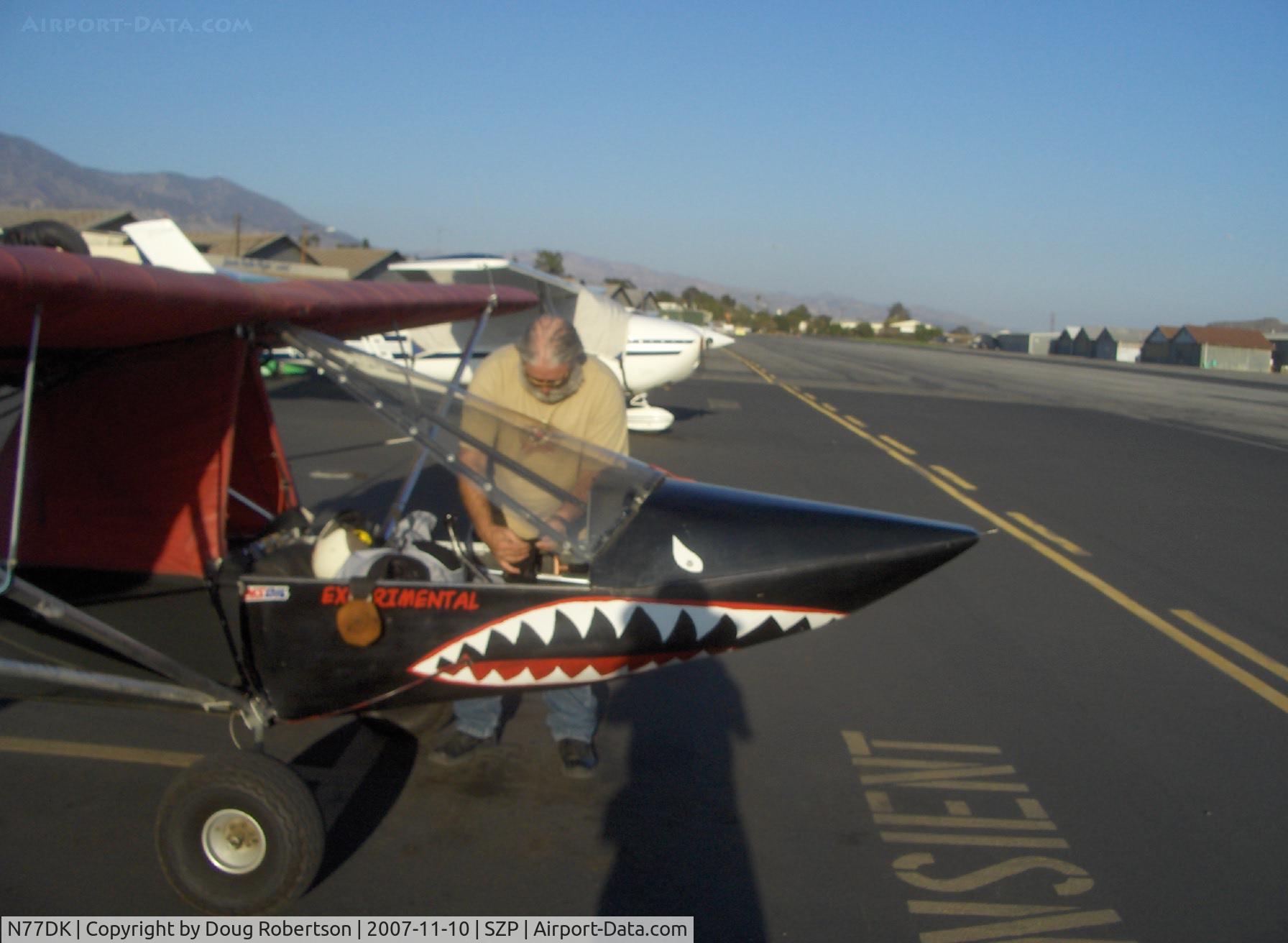 N77DK, 2004 Advanced Aviation Carrera C/N 001, Advanced Aviation CARRERA Ultralight, Rotax 503 2 cylinder 2 stroke 52 Hp pusher, cockpit for one. 