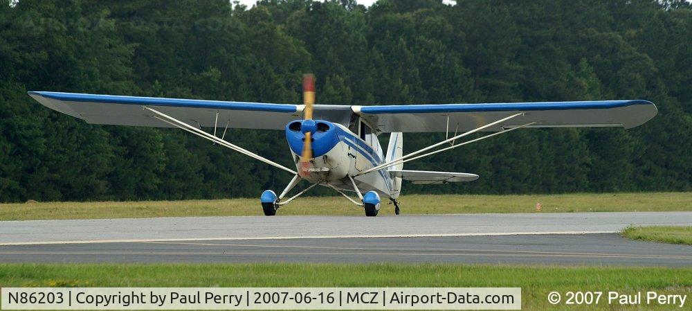N86203, 1946 Aeronca 11AC Chief C/N 11AC-8, Easing into Martin County for the fly-in