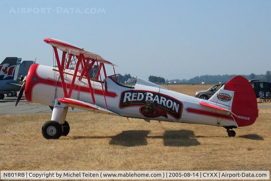 N801RB, 1943 Boeing A75N1 (PT17) C/N 75-4688, At the 2005 Abbotsford Airshow