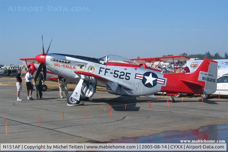 N151AF, 1945 North American P-51D Mustang C/N 45-11525, 2005 Abbotsford Airshow
