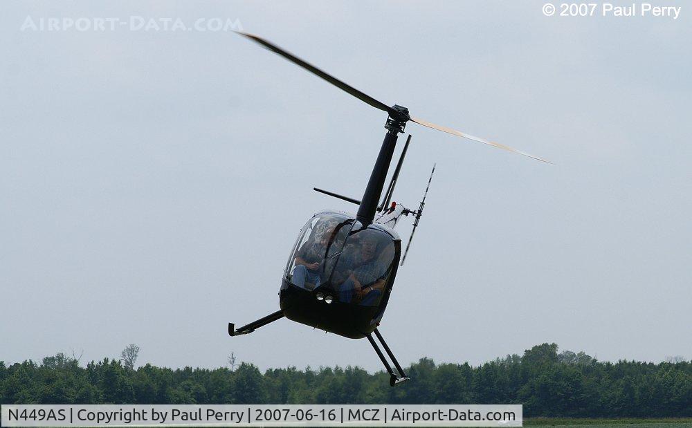 N449AS, 2003 Robinson R44 II C/N 10108, Slipping in