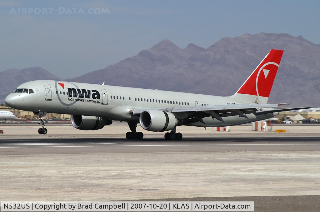 N532US, 1988 Boeing 757-251 C/N 24263, Northwest Airlines / 1988 Boeing 757-251