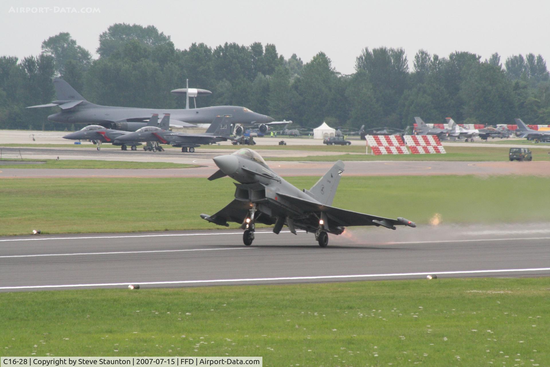 C16-28, Eurofighter EF-2000 Typhoon S C/N SS008, Royal International Air Tattoo 2007