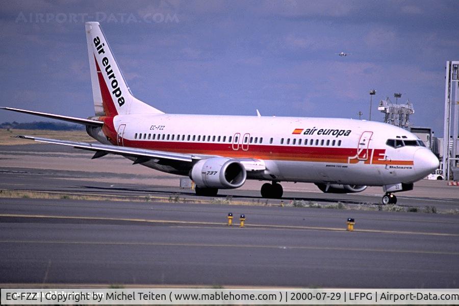 EC-FZZ, 1990 Boeing 737-4Y0 C/N 24686, Air Europa arrives at Terminal 1