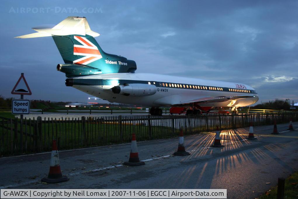 G-AWZK, 1971 Hawker Siddeley HS-121 Trident 3B-101 C/N 2312, From the fence.