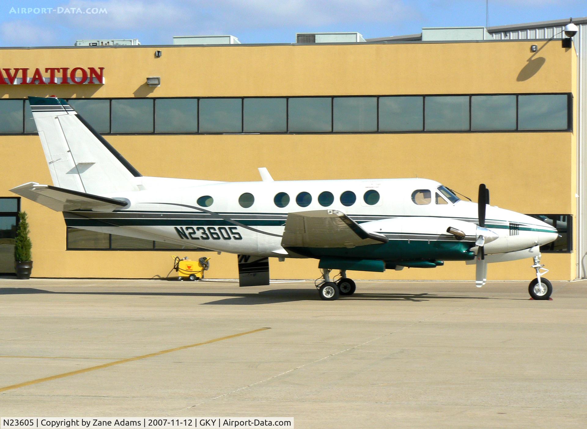 N23605, 1977 Beech A100 King Air C/N B-236, On the ramp at Arlington Municipal