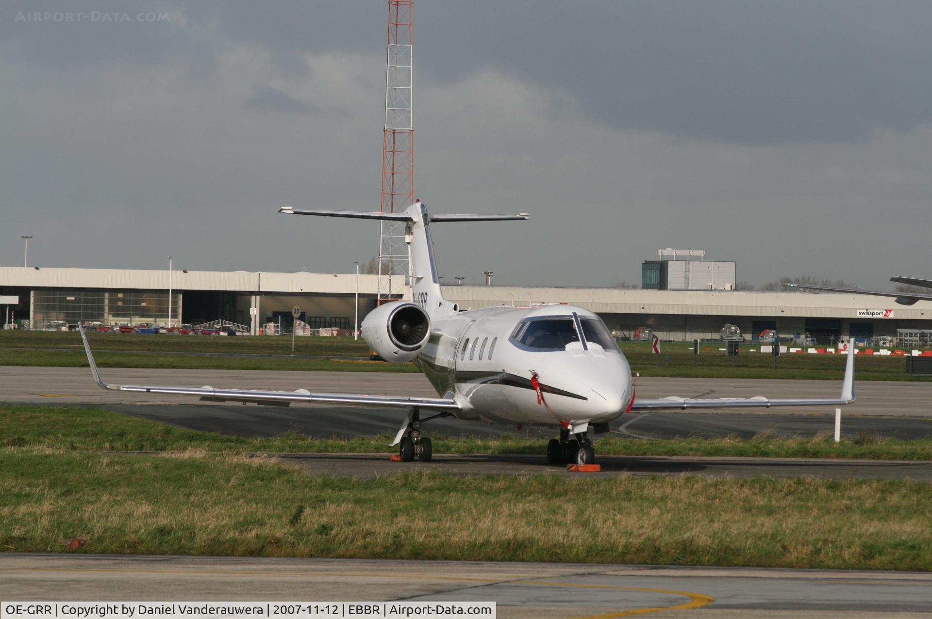 OE-GRR, 1982 Gates Learjet 55 Longhorn C/N 59, parked on ABELAG apron