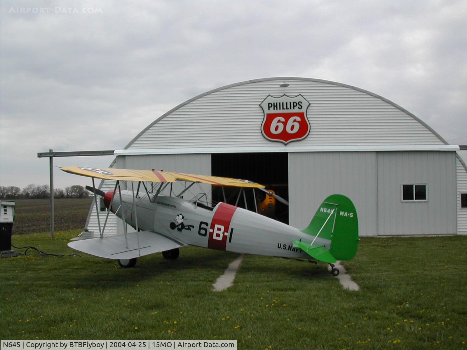 N645, 1981 Marquart MA-5 Charger C/N 120, Last gas stop before home, Applegate Airport near Queen City, MO
