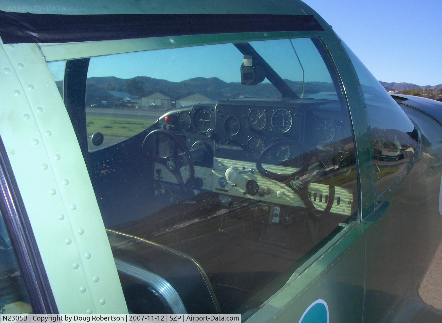 N2305B, 1948 Temco GC-1B Swift C/N 3605, 1948 TEMCO GC-1B SWIFT in WWII German camouflage livery, Continental C-125 125 Hp, panel