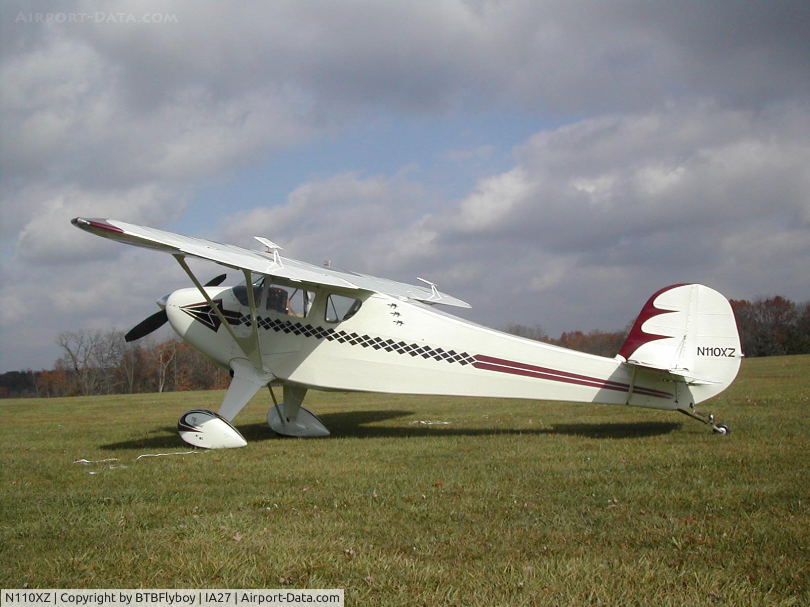 N110XZ, 1999 Aviat Monocoupe 110 Special C/N 7001, Aviat's Monocoupe 110 spl stops by Antique Airfield for a visit
