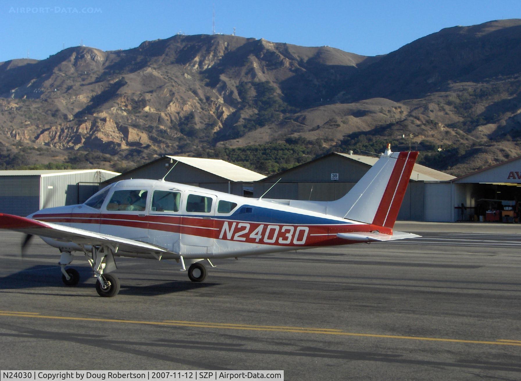 N24030, 1977 Beech C24R C/N MC-487, 1977 Beech C24R SIERRA 200, Lycoming IO-360-A2B 200 Hp, runup checks for Rwy 22