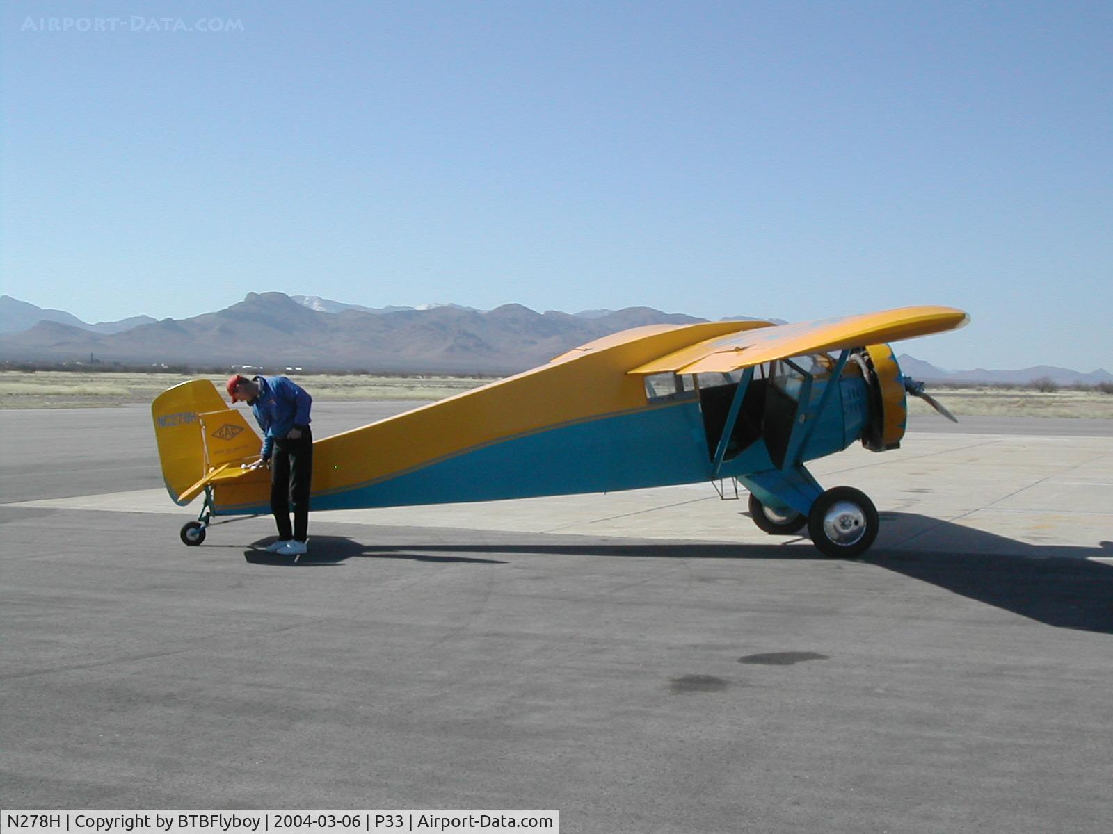 N278H, 1929 General Aircraft Corp 102-A Aristocrat C/N 20, Preparing for the last leg of our flight to CGZ