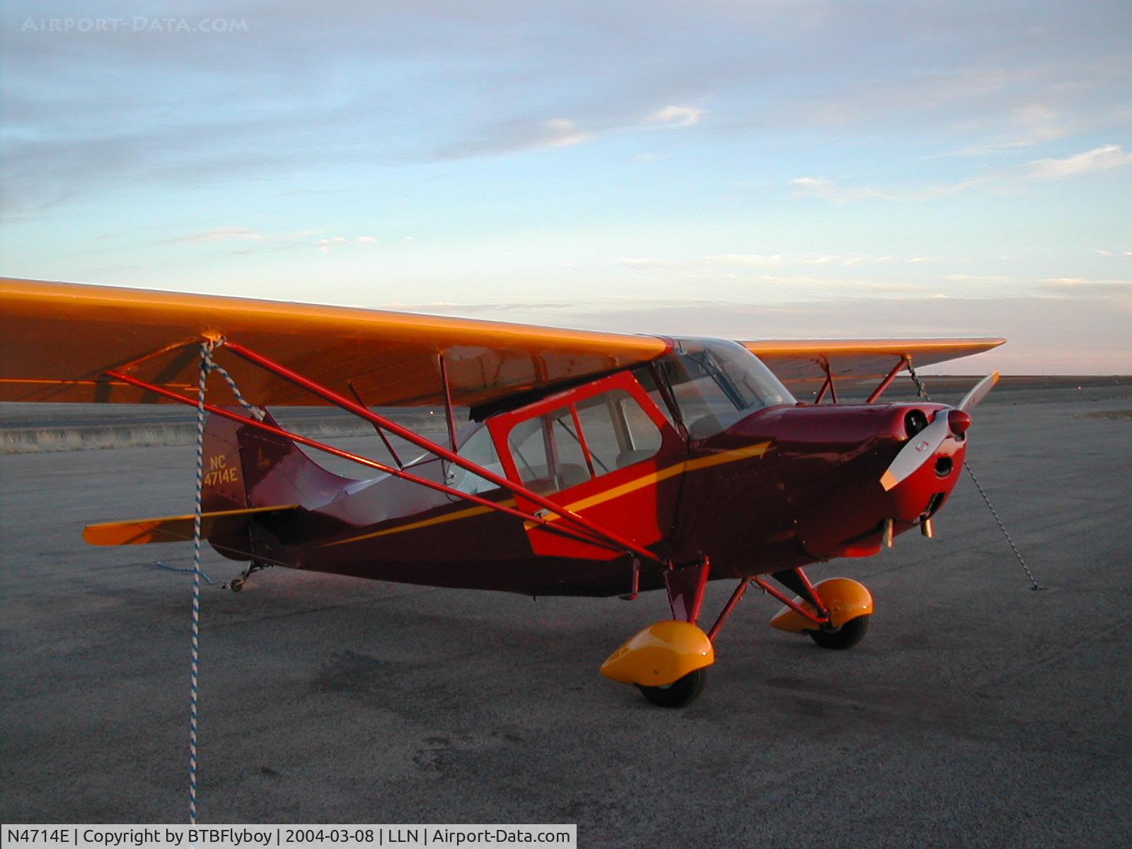 N4714E, 1950 Aeronca 7EC Traveler C/N 7EC-58, Out of the mountains to Levelland, TX at sundown