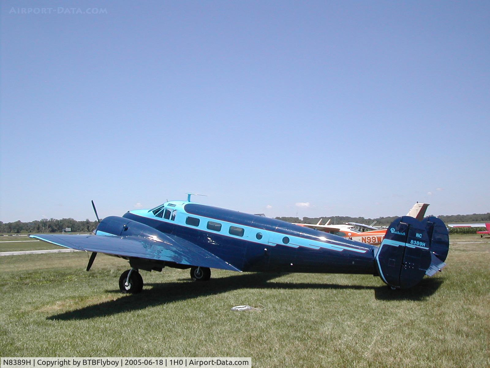 N8389H, 1958 Beech C-45G Expeditor C/N AF-393, photo taken at 2005 Waco fly-in at Dauster Field