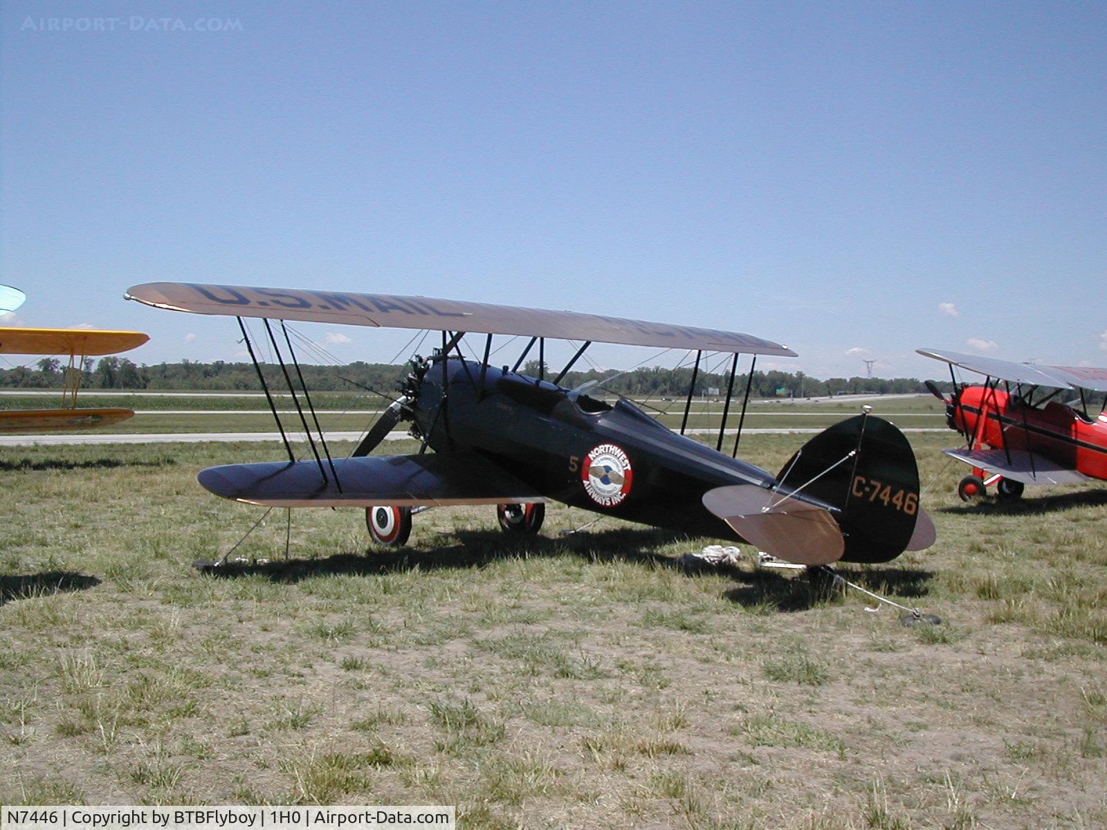 N7446, Waco CTO C/N A-19, photo taken at 2005 Waco fly-in at Dauster Field