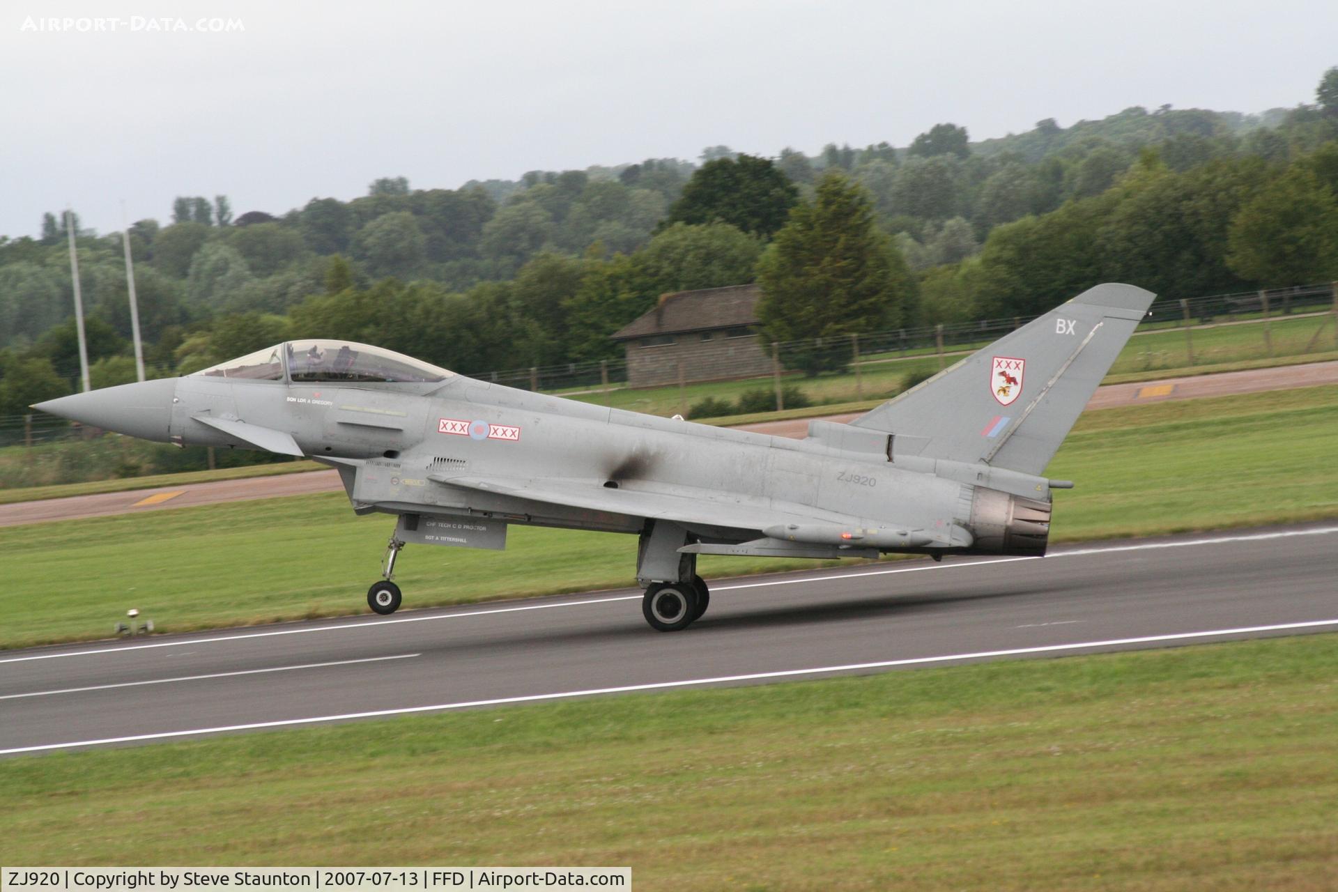 ZJ920, 2005 Eurofighter EF-2000 Typhoon FGR4 C/N 0067/BS011, Royal International Air Tattoo 2007