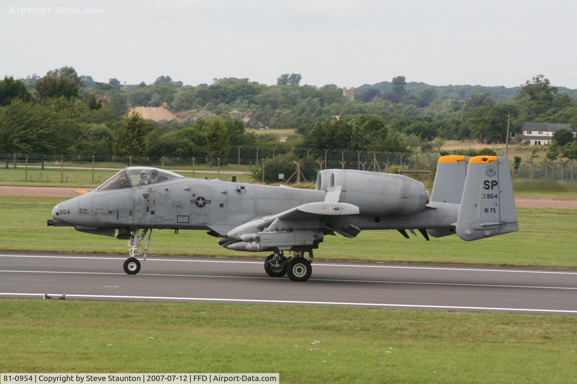 81-0954, 1981 Fairchild Republic A-10A Thunderbolt II C/N A10-0649, Royal International Air Tattoo 2007