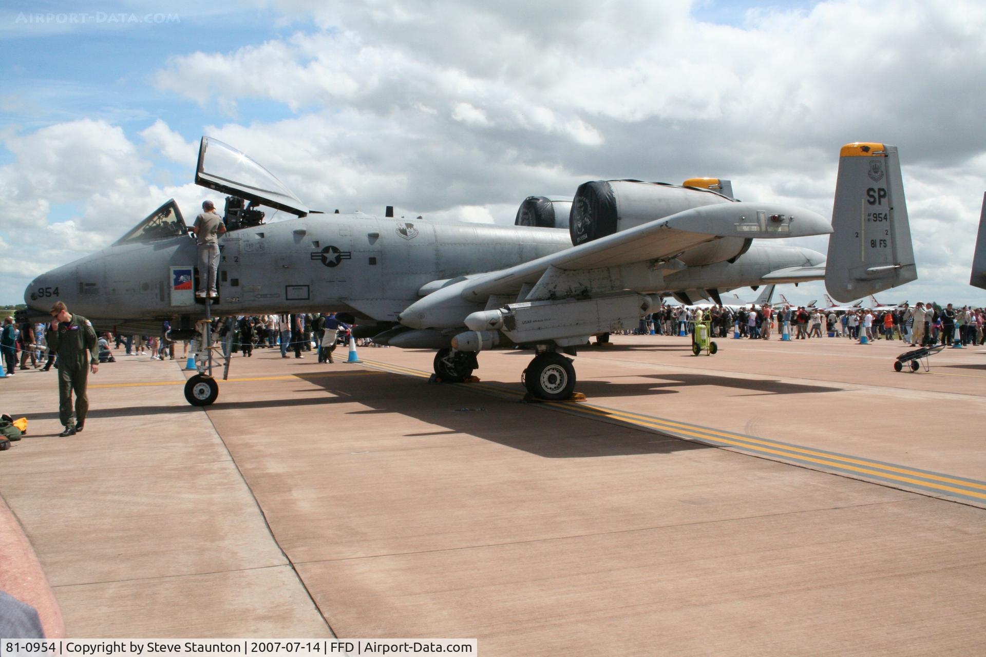 81-0954, 1981 Fairchild Republic A-10A Thunderbolt II C/N A10-0649, Royal International Air Tattoo 2007