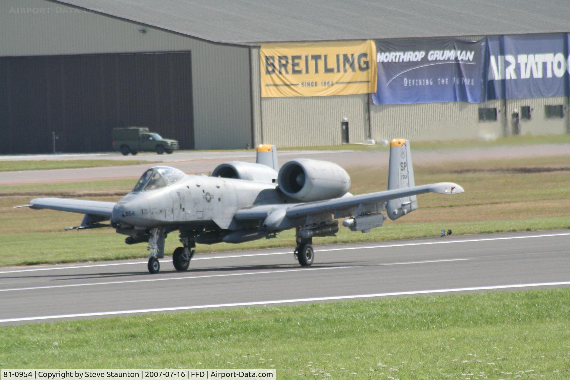 81-0954, 1981 Fairchild Republic A-10A Thunderbolt II C/N A10-0649, Royal International Air Tattoo 2007