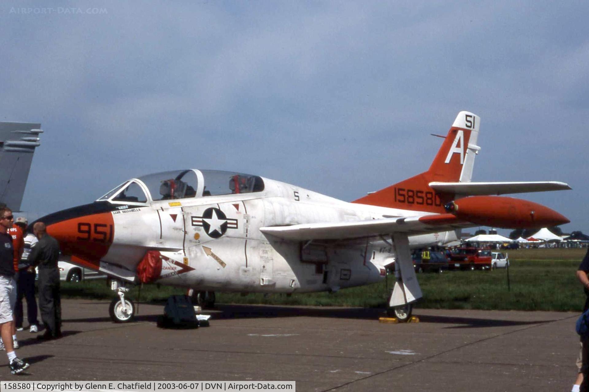 158580, Rockwell T-2C Buckeye C/N 346-6, T-2C at the Quad Cities Air Show