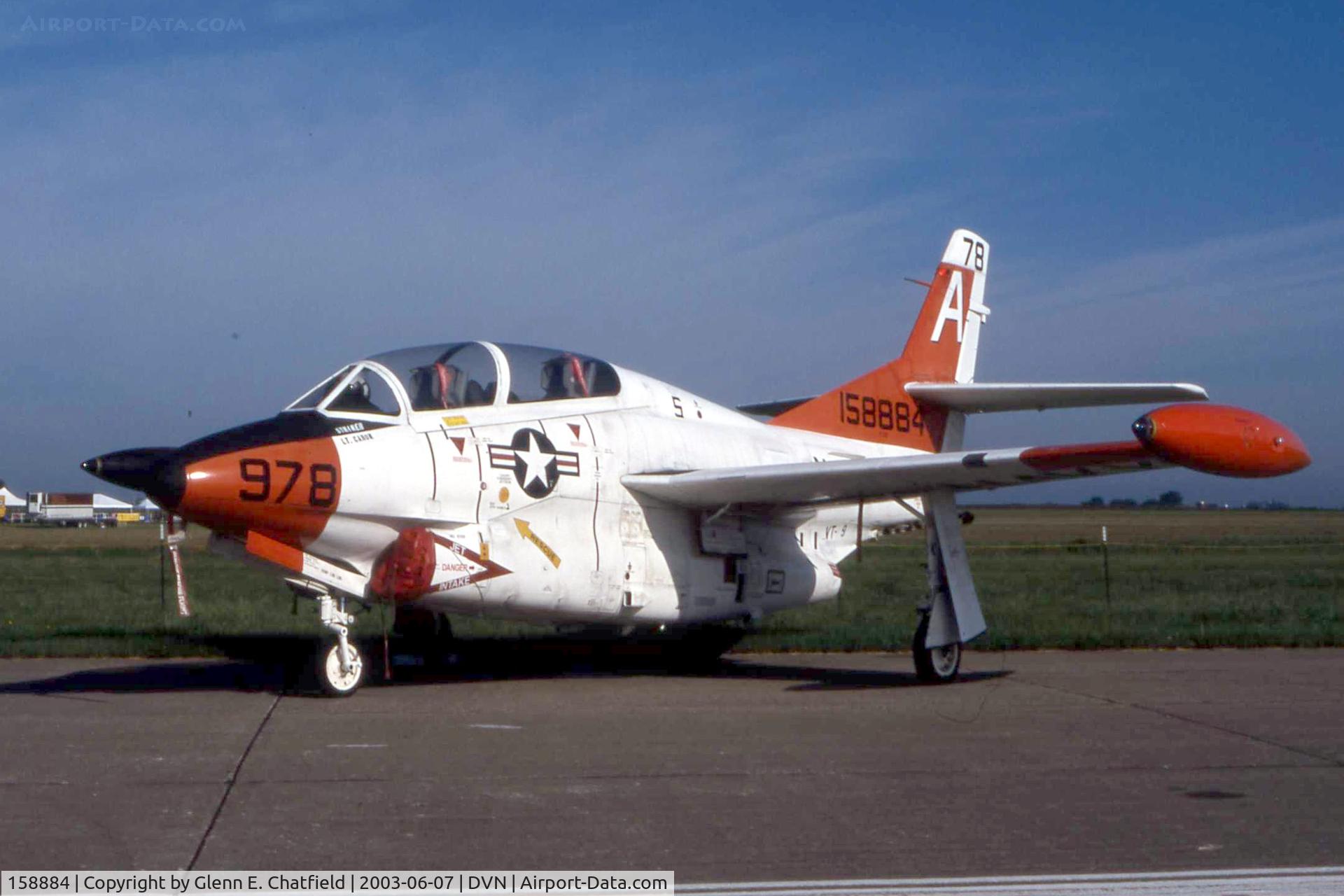158884, Rockwell T-2C Buckeye C/N 352-9, T-2C at the Quad Cities Air Show