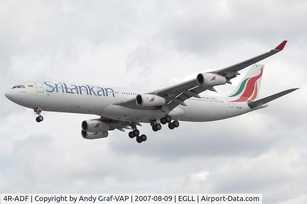 4R-ADF, 2000 Airbus A340-313 C/N 374, Sri Lankan A340-300