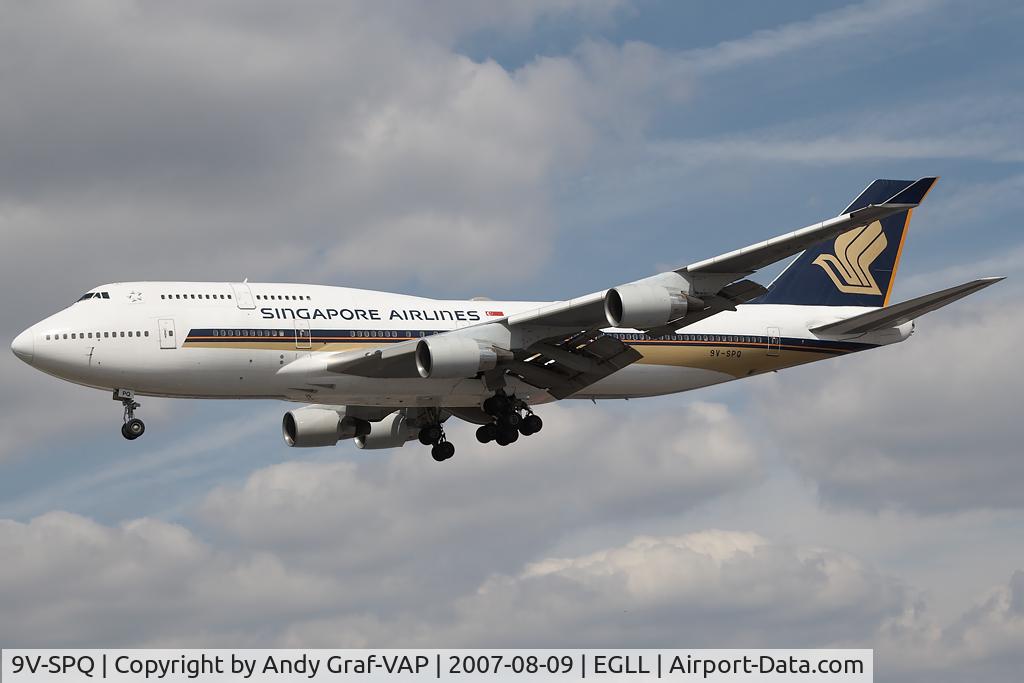 9V-SPQ, Boeing 747-412 C/N 28025, Singapore Airlines 747-400