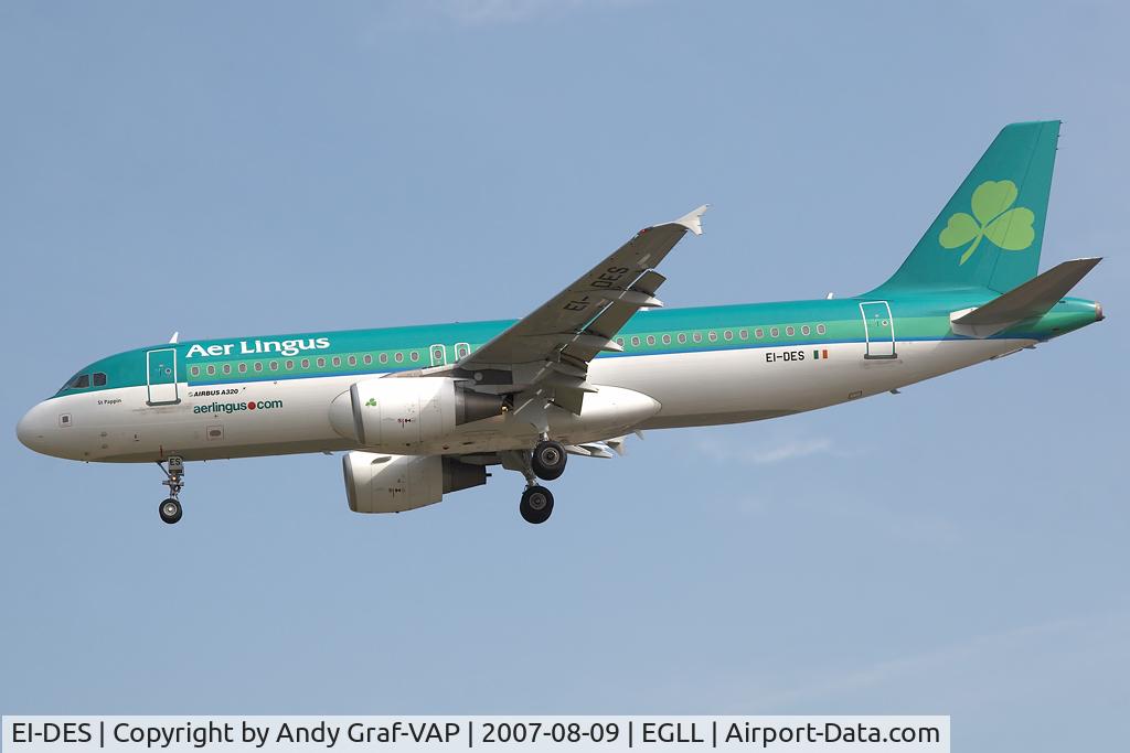 EI-DES, 2005 Airbus A320-214 C/N 2635, Aer Lingus A320