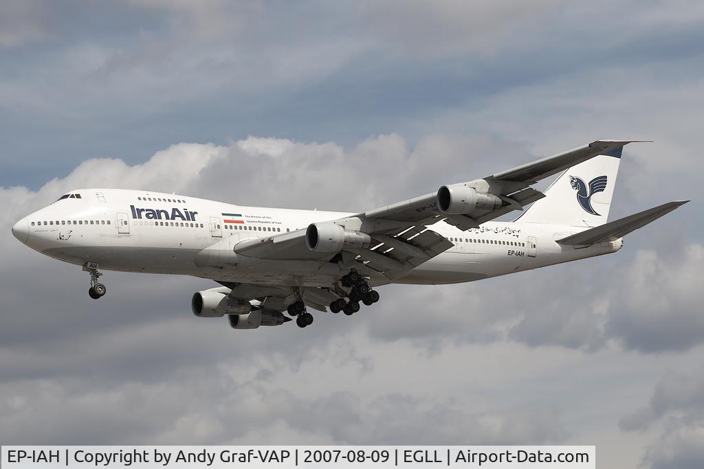 EP-IAH, 1976 Boeing 747-286M C/N 21218, Iran Air 747-200