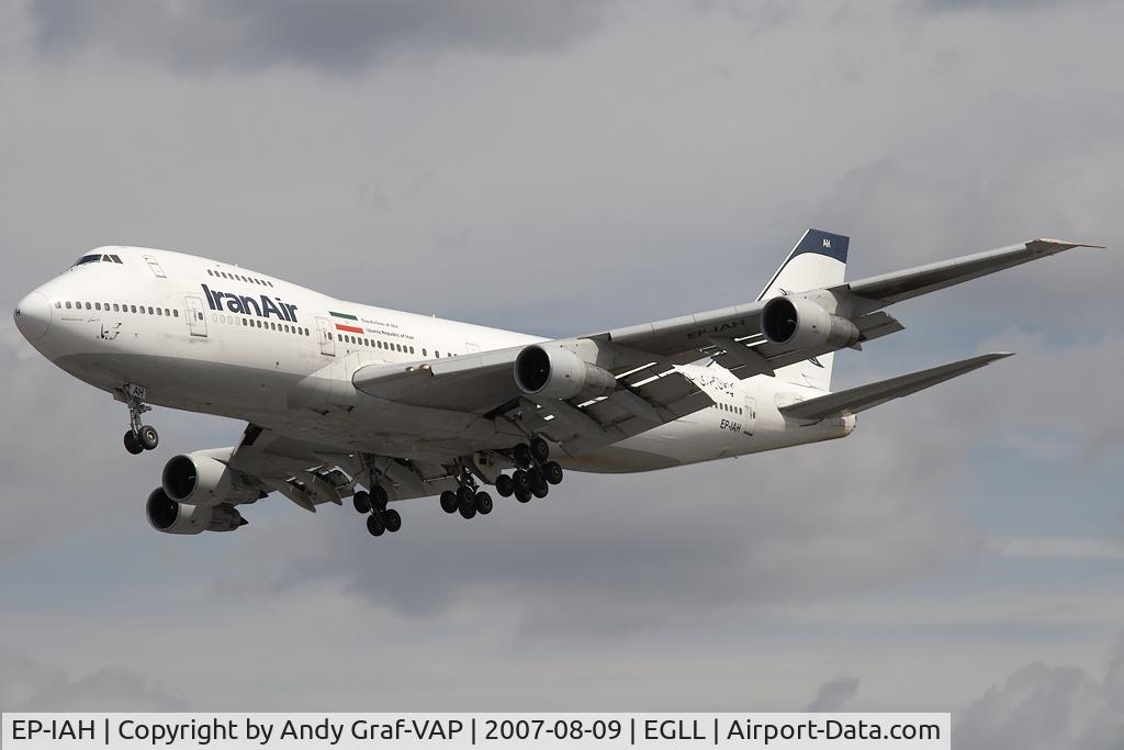EP-IAH, 1976 Boeing 747-286M C/N 21218, Iran Air 747-200