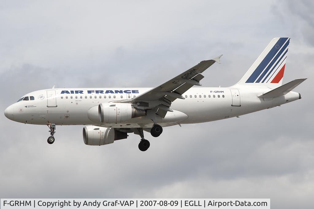 F-GRHM, 2000 Airbus A319-111 C/N 1216, Air France A319