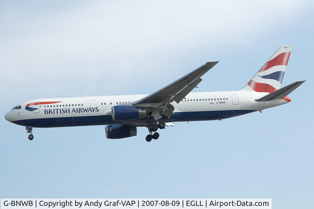 G-BNWB, 1989 Boeing 767-336 C/N 24334, British Airways 767-300