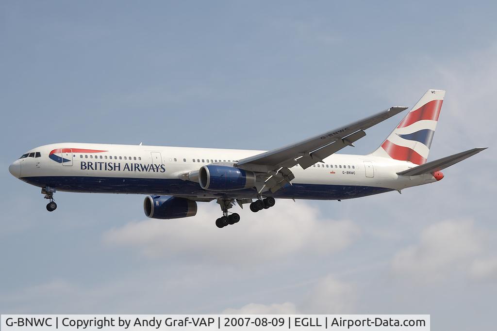 G-BNWC, 1989 Boeing 767-336 C/N 24335, British Airways 767-300