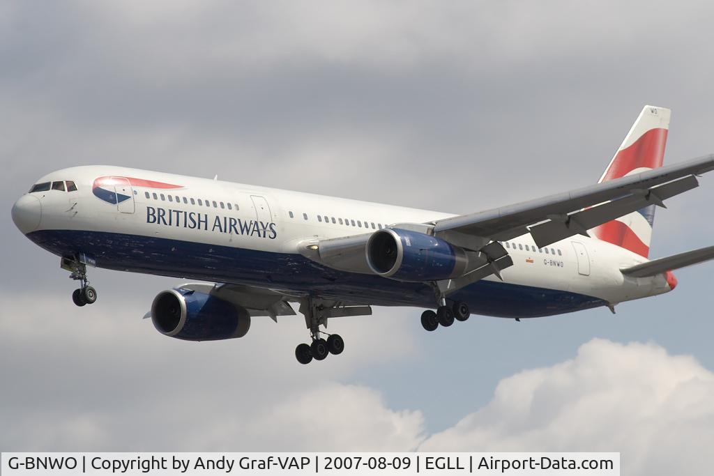 G-BNWO, 1992 Boeing 767-336 C/N 25442, British Airways 767-300