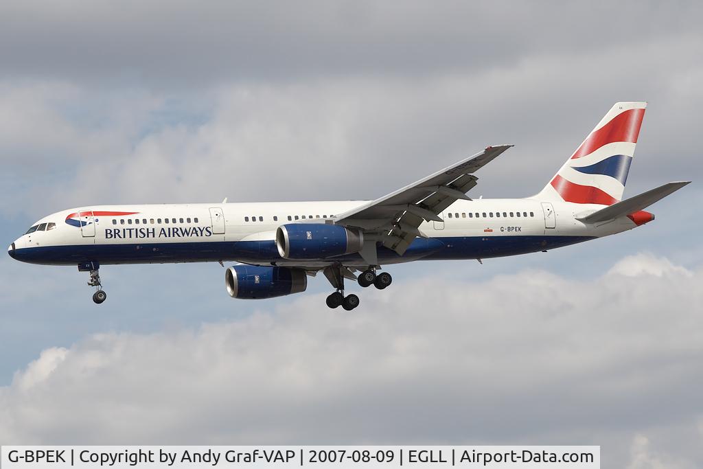 G-BPEK, 1995 Boeing 757-236 C/N 25808, British Airways 757-200