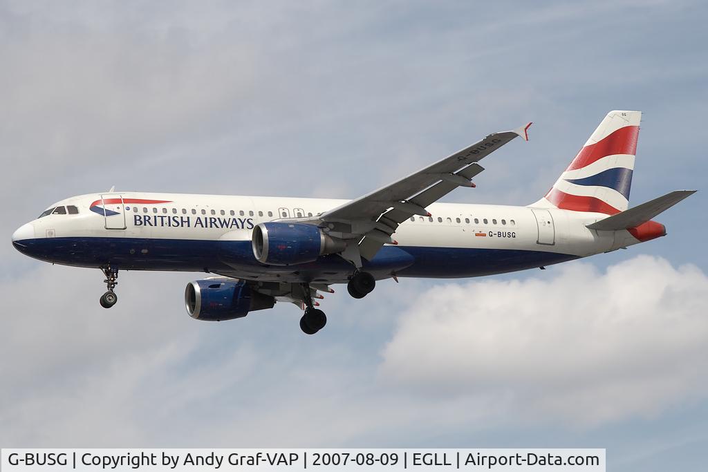 G-BUSG, 1989 Airbus A320-211 C/N 039, British Airways A320