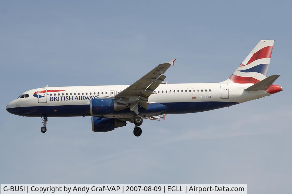 G-BUSI, 1990 Airbus A320-211 C/N 103, British Airways A320