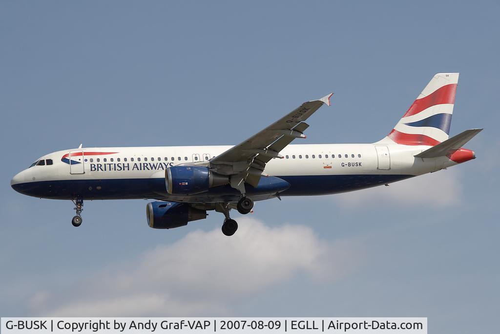 G-BUSK, 1990 Airbus A320-211 C/N 120, British Airways A320